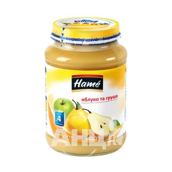 %Пюре Hame яблоко-груша Bio 190 г