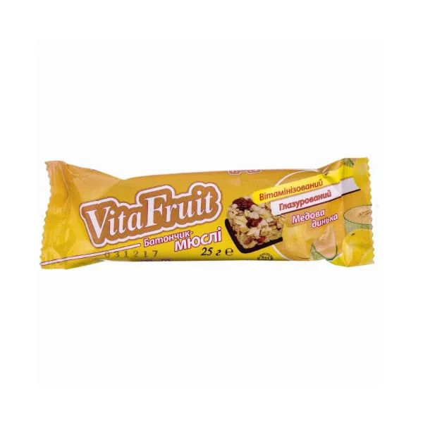 %Батончик-мюслі VitaFruit медова диня 25 г
