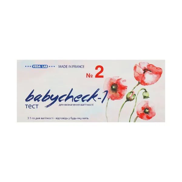 %Тест для определения беременности babycheck-1 полоска №2
