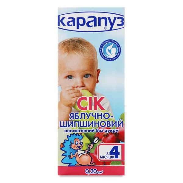 %Сік Карапуз яблуко-шипшина неосвітлений 200 г