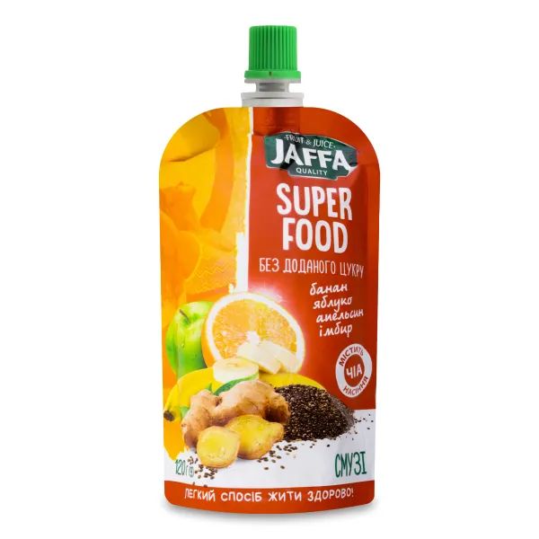 %Смузі Jaffa банан, яблуко, апельсин та імбир 120 г