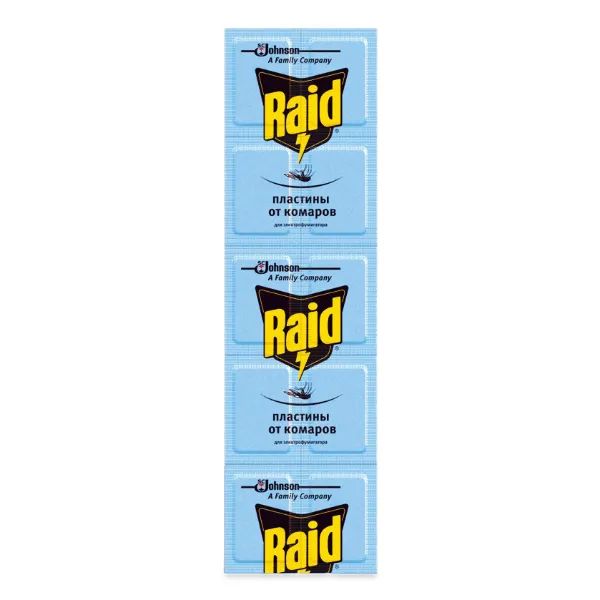 %Пластины Raid против комаров для фумигатора №10