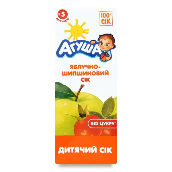 %Сок детский Агуша яблочно-шиповниковый осветленный 200 мл