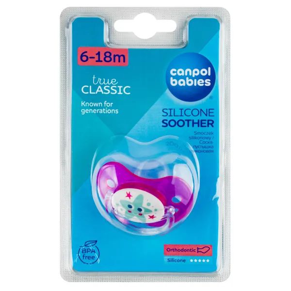 %Пустушка Canpol Babies 22/507 6-18 м силіконова анатомічна