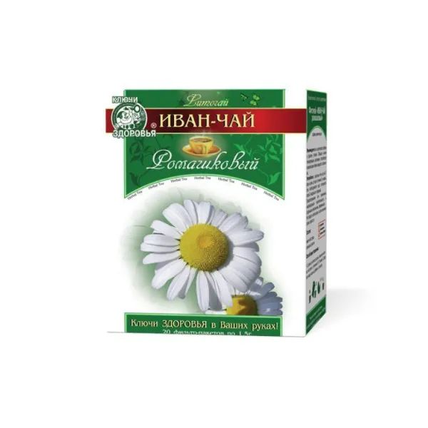 Фіточай Ключі Здоров'я іван-чай ромашковий в фільтр-пакетах 1,5 г №20