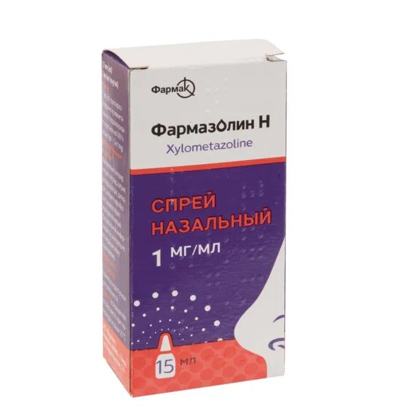 %Фармазолін Н спрей назальний 1 мг/мл флакон 15 мл