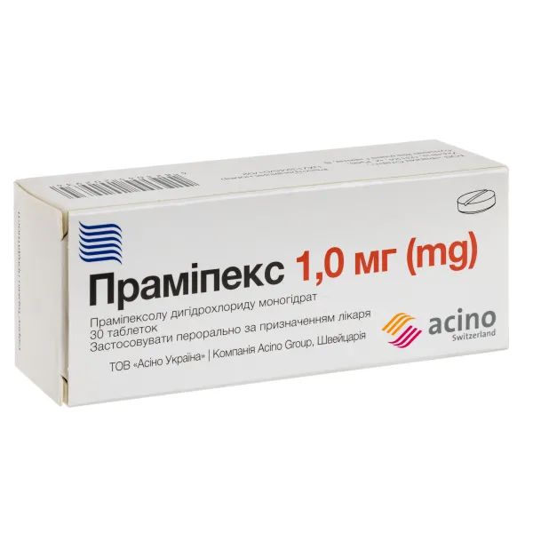 %Праміпекс таблетки 1 мг №30