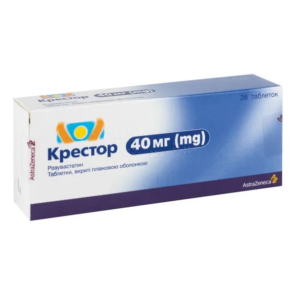 %Крестор таблетки покрытые оболочкой 40 мг №28