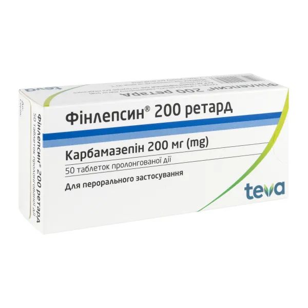 %Фінлепсин 200 ретард таблетки пролонгованої дії 200 мг №50
