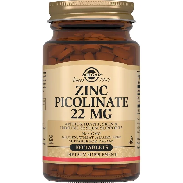 %Solgar Пиколинат цинка 22 мг таблетки №100