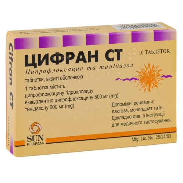 %Цифран СТ таблетки покрытые оболочкой блистер №10