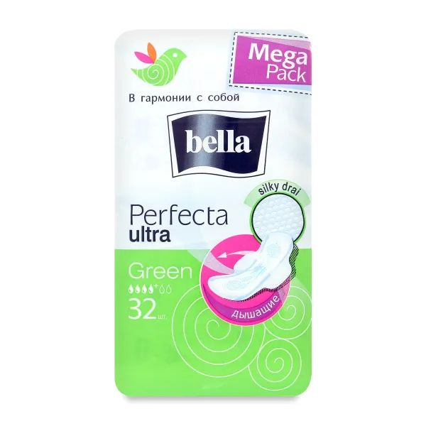 %Прокладки гігієнічні Bella Perfecta Green Drai №32