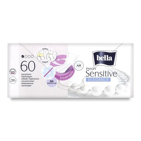 %Прокладки гігієнічні щоденні Bella Panty Sensitive Elegance №60