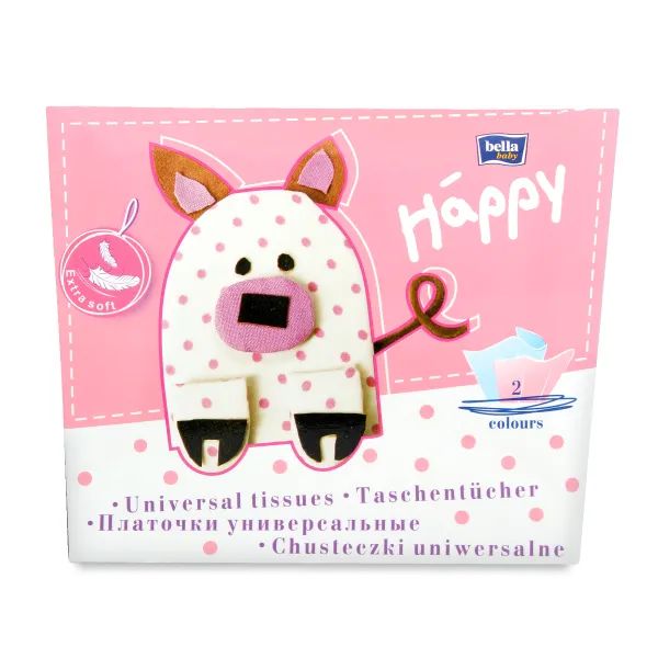 %Хусточки паперові Bella Baby Happy заєць №80