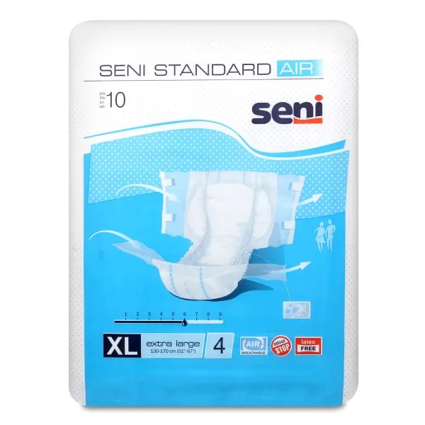 %Подгузники для взрослых Seni Standard Air extra large №10