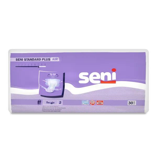 %Підгузки для дорослих Seni Standard Plus Air large №30