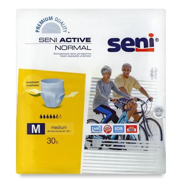 %Подгузники-трусики для взрослых Seni Active Normal Medium №30