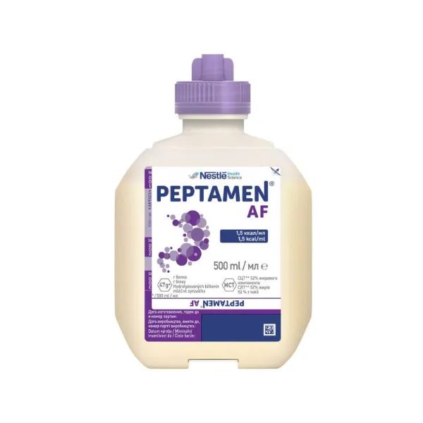 %Полноценная сбалансированная смесь Peptamen Пептамен AF Neutral Dual Nestle 500мл для детей с 3-х лет