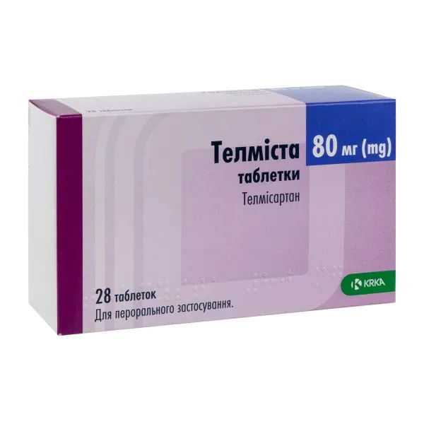 %Телміста таблетки 80 мг блістер №28