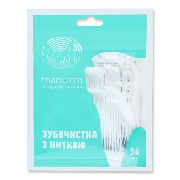%Манорм зубочистки с нитью №36