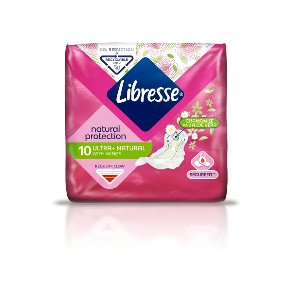 %Гігієнічні прокладки Libresse Ultra Thin Aloe Normal №10