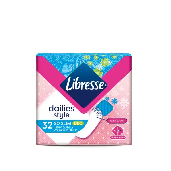 %Прокладки ежедневные гигиенические Libresse Dailies Style So Slim Deo №32