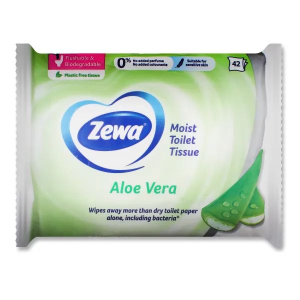%БУМАГА ТУАЛ. ВЛАЖ. ZEWA АЛОЭ ВЕРА №42 8934 SCA Hygiene Products