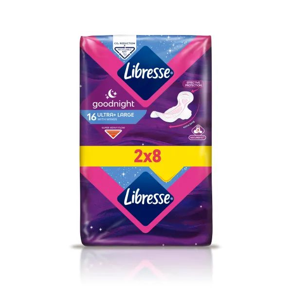 %Прокладки Libresse Ultra Goodnight Soft №16