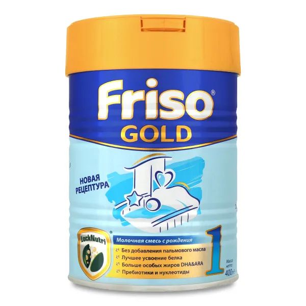 %Суміш суха молочна Friso Gold 1 LockNutri з народження і до 6 місяців 400 г