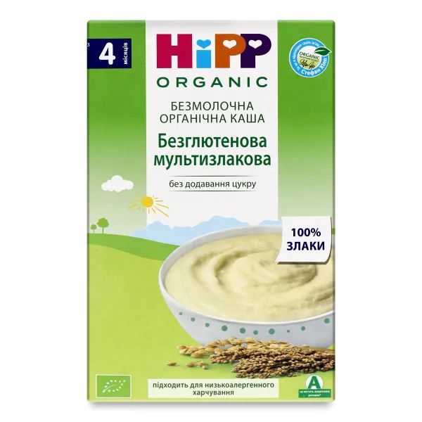%ХИПП КАША БЕЗМОЛ. БЕЗГЛЮТЕН. МУЛЬТИЗЛАКОВАЯ 200Г 8242 Hipp