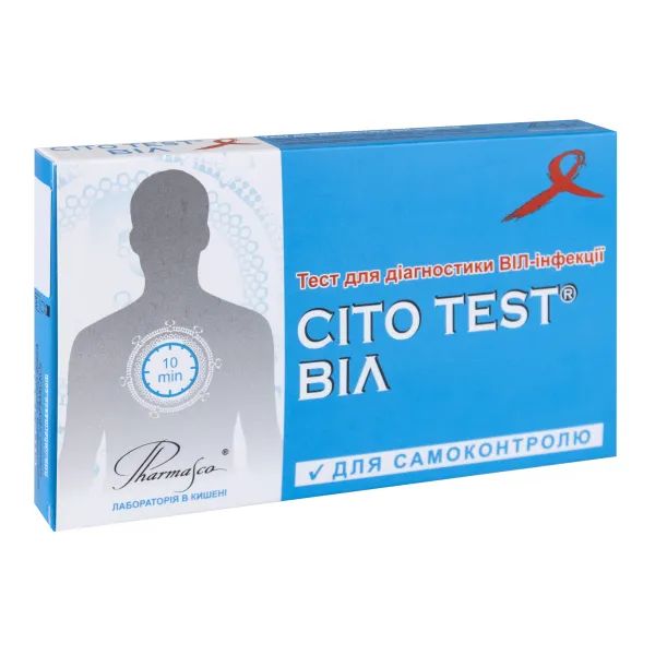 %Cito test hiv 1/2 тест-система для определения ВИЧ 1 и 2 типов №1