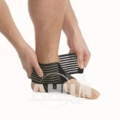 Бандаж на гомілковостопний суглоб 7011 еластичний розмір L люкс чорний