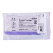 Вікрил W9501t незабарвлений №5/0 довжина 45 см голка п-назад-ріжучий 11 мм окружність 3/8