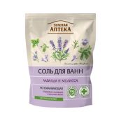 Сіль для ванн Зелена Аптека лаванда і меліса дой-пак 500 г