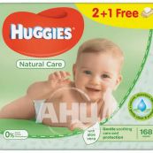 Влажные салфетки Huggies natural care алоэ №168
