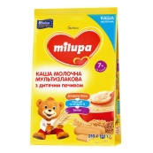Каша молочная сухая Milupa мультизлаковая с детским печеньем для детей от 7 месяцев 210 г