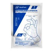 Рукавички хірургічні латексні без пудри стерильні MP MedPlast розмір 7, 1 пара