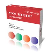 Могинин таблетки вкриті плівковою оболонкою 100 мг блістер №1