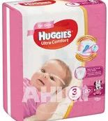 Подгузники детские гигиенические Huggies Ultra Comfort 3 girl (5-9кг) №20