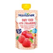 Пюре Hamanek яблуко та полуниця пауч 120 г