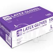 Рукавички медичні смотрові латексні з пудрою 2b розмір M пара