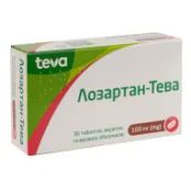 Лозартан-Тева таблетки покрытые пленочной оболочкой 100 мг блистер №30