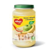Пюре дитяче фруктове банан-яблуко та печиво Milupa з 6 місяців 190 г
