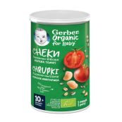 Пшенично-овсяные снеки Gerber Organic с томатами и морковью для детей с 10 месяцев 35 г