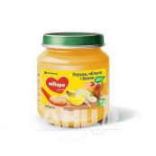 Фруктове дитяче пюре Milupa яблуко банан персик 125 г