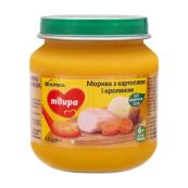 Пюре дитяче морква, картопля та кролик Milupa з 6 місяців 125 г