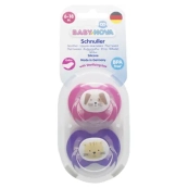 Пустышка силиконовая TM babynova 28360-1 с рисунком и кольцом для девочек №2