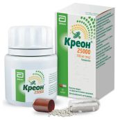 Креон 25 000 капсулы твердые с гастрорезистентными гранулами 300 мг блистер №50