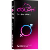 Презервативи Dolphi Double Effect з точками і ребрами №12