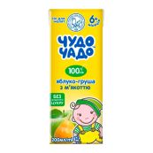 Сок Чудо-Чадо Яблочно-грушевый с мякотью без сахара 0.2 л